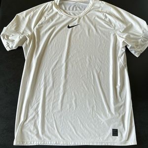White Nike XXL Pro Short Sleeve Shirt